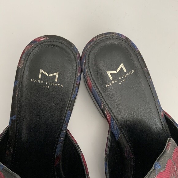 Marc Fisher LTD Lailey2 Jacquard Slip-on Mules Red Floral 8 - Picture 11 of 12
